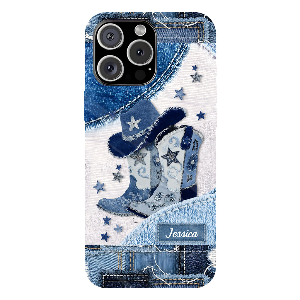 Cowgirl Boots - Personalized Cowgirl Full Print Phone Case