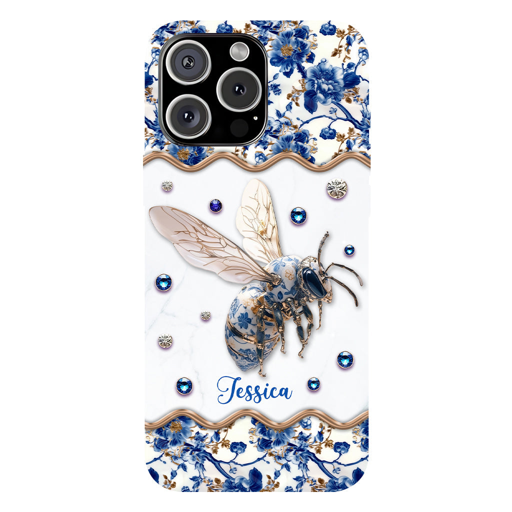 Bee Toile de Jouy - Personalized Bee Full Print Phone Case