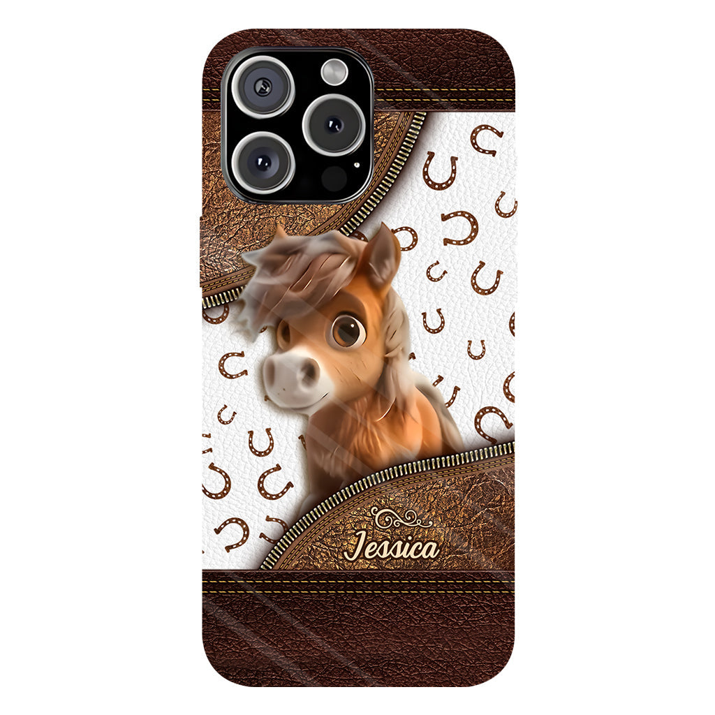 Cute Horse - Personalized Horse Full Print Phone Case
