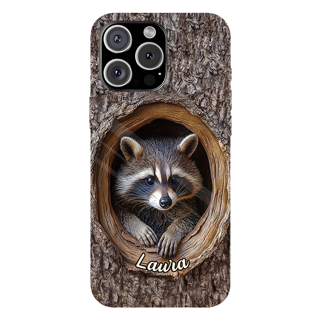 Adorable Raccoon - Personalized Raccoon Full Print Phone Case