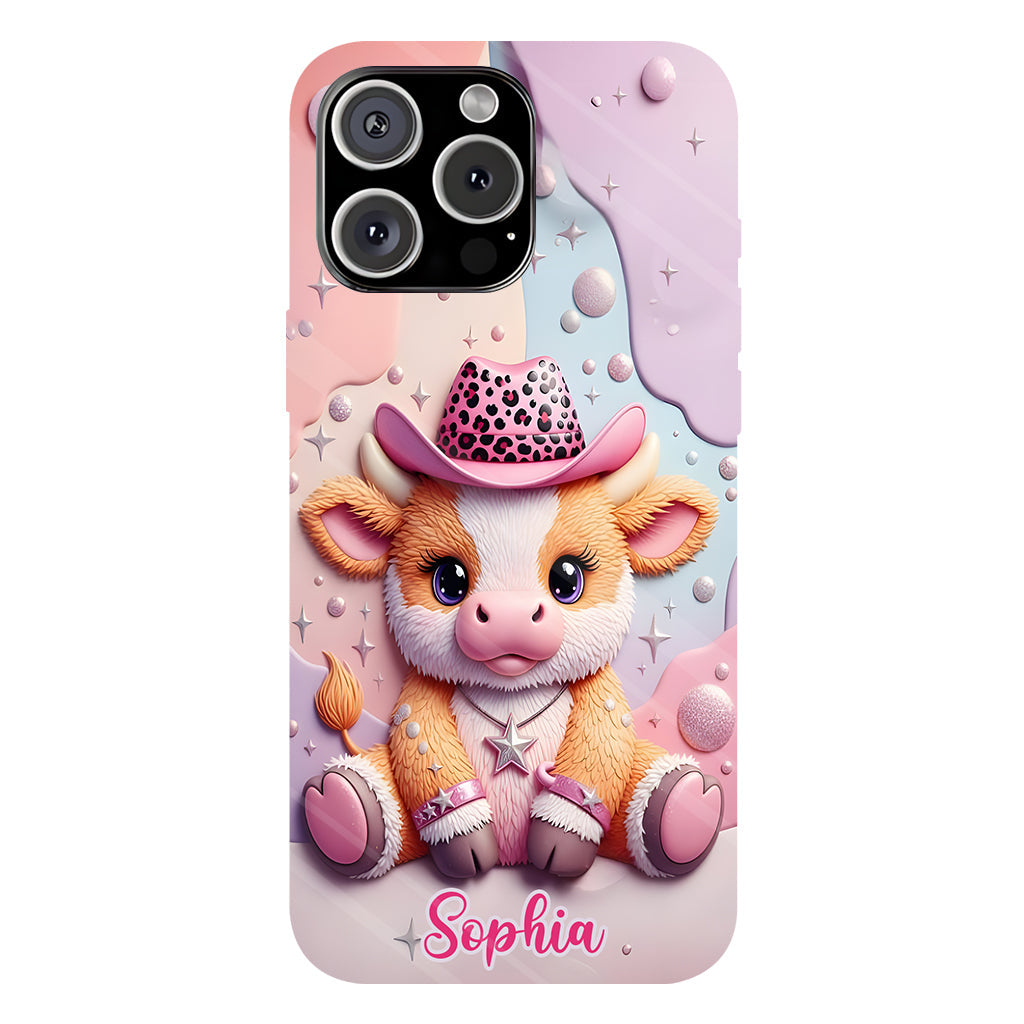 Adorable Highland Cow - Personalized Highland Cow Full Print Phone Case