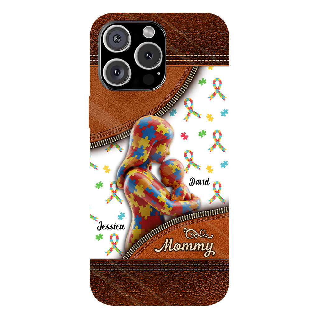 The Love Of A Mother - Personalized Autism Awareness Full Print Phone Case