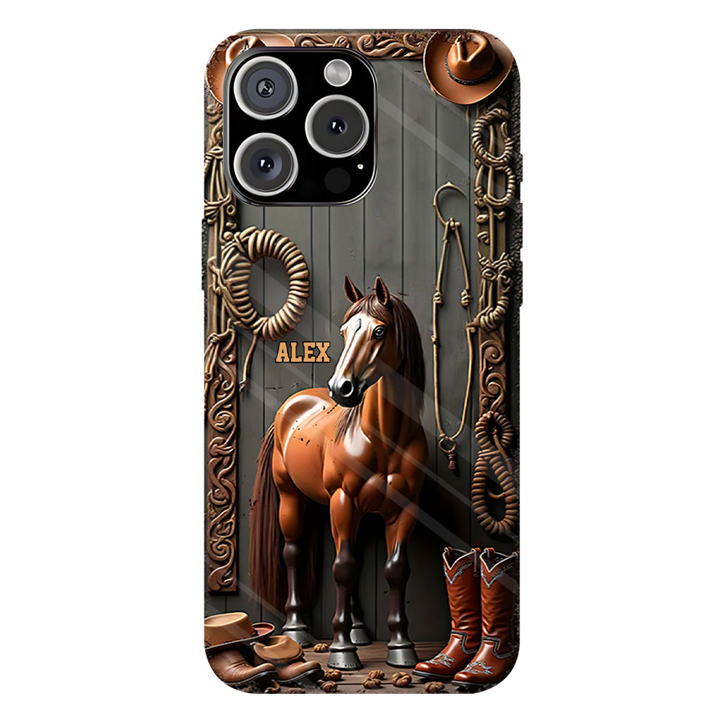 Love Horses - Personalized Horse Full Print Phone Case