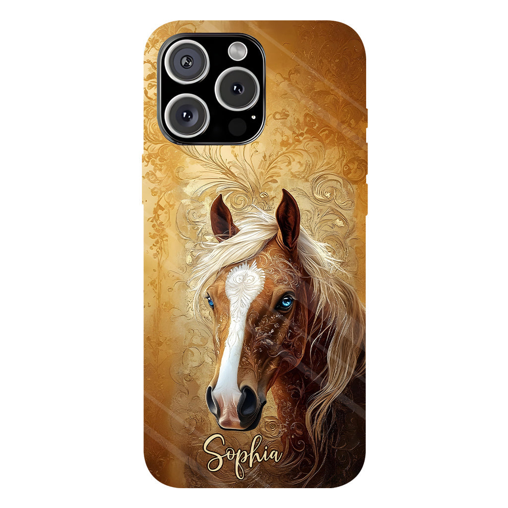Love Horses - Personalized Horse Full Print Phone Case