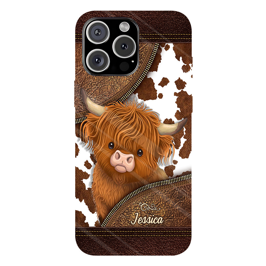 Just A Girl Who Loves Highland Cow - Personalized Full Print Phone Case