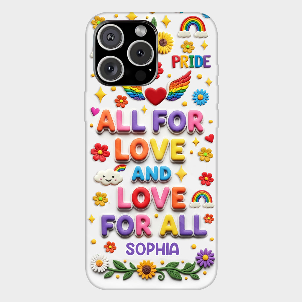 All For Love And Love For All - Personalized LGBT Support Full Print Phone Case