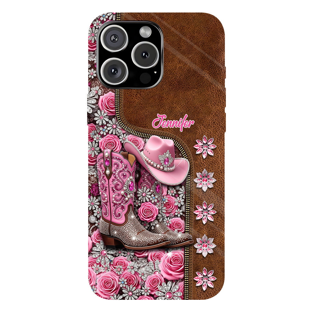 Beautiful Cowgirl Boots - Personalized Cowgirl Full Print Phone Case