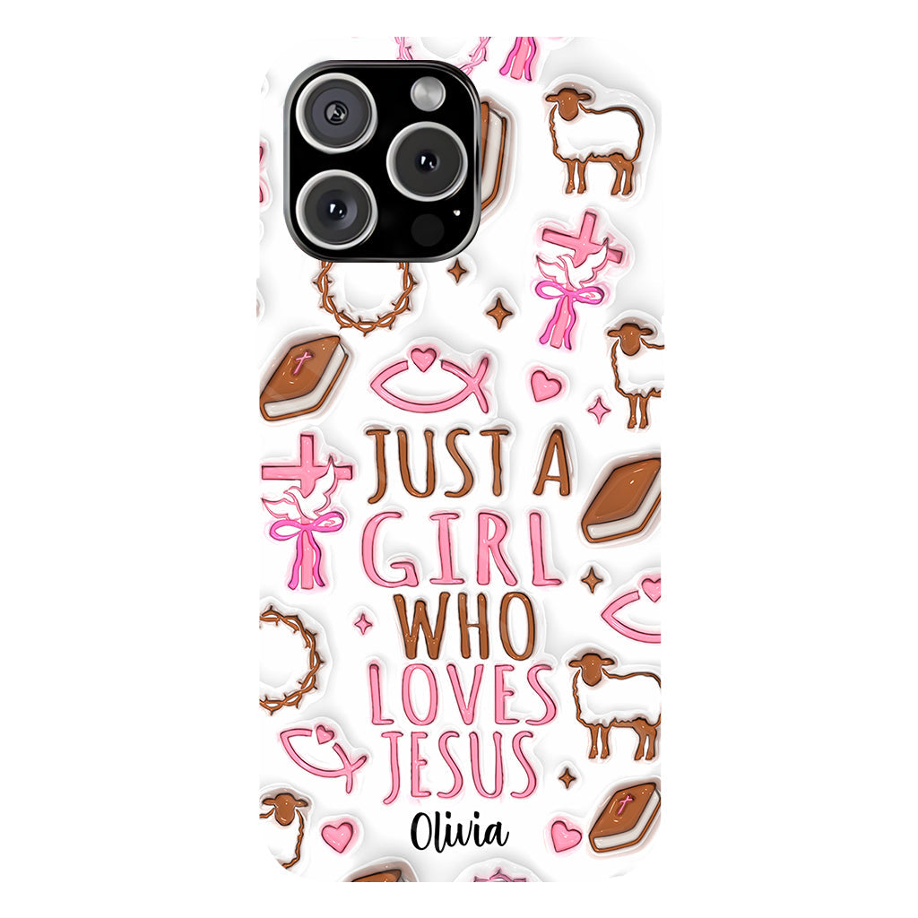 Just A Girl Who Loves Jesus - Personalized Christian Full Print Phone Case