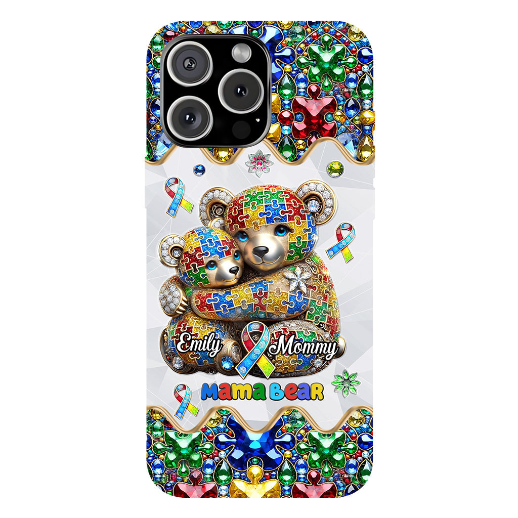 Mama Bear - Personalized Autism Awareness Full Print Phone Case