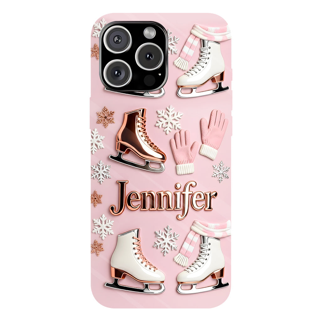 Ice Skating Makes Me Happy - Personalized Ice Skating Full Print Phone Case