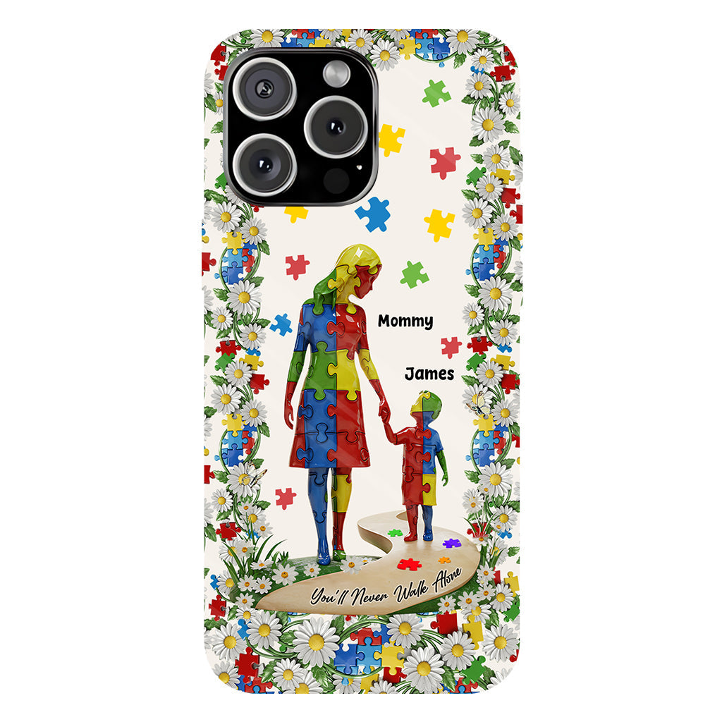 You'll Never Walk Alone - Personalized Autism Awareness Full Print Phone Case