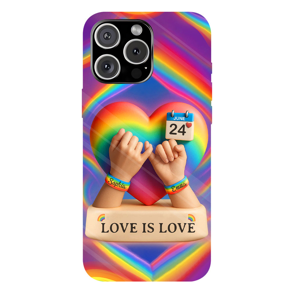 Love Is Love - Personalized LGBT Support Full Print Phone Case