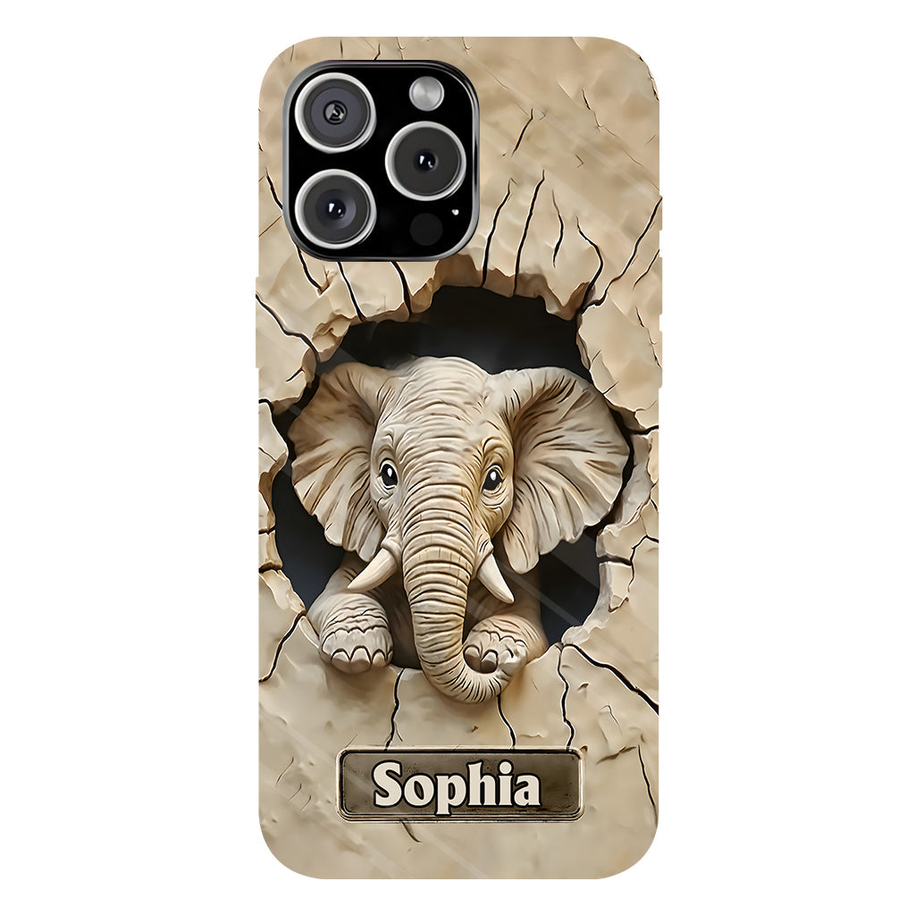 Love Elephant - Personalized Elephant Full Print Phone Case