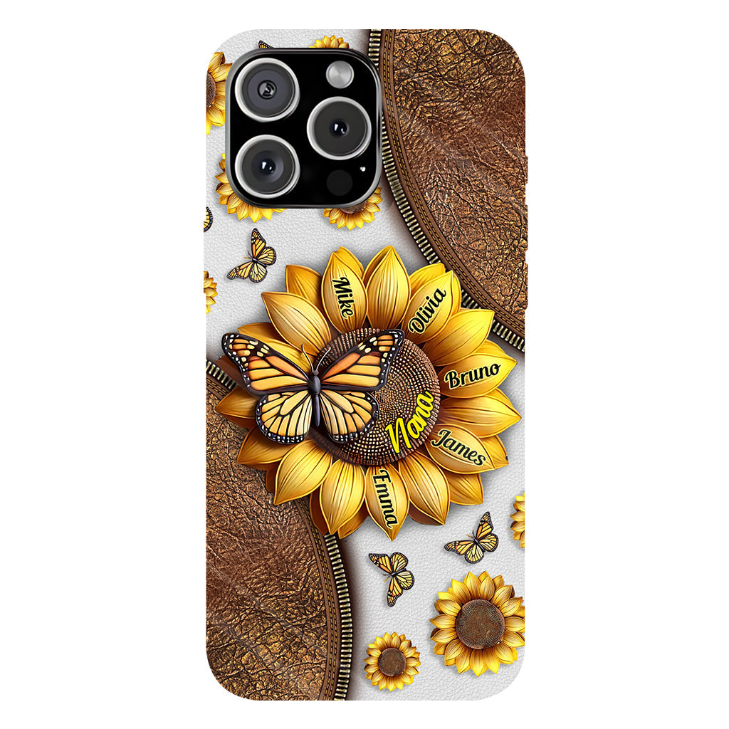 Sunflower Gift For Grandma Mom - Personalized Grandma Full Print Phone Case