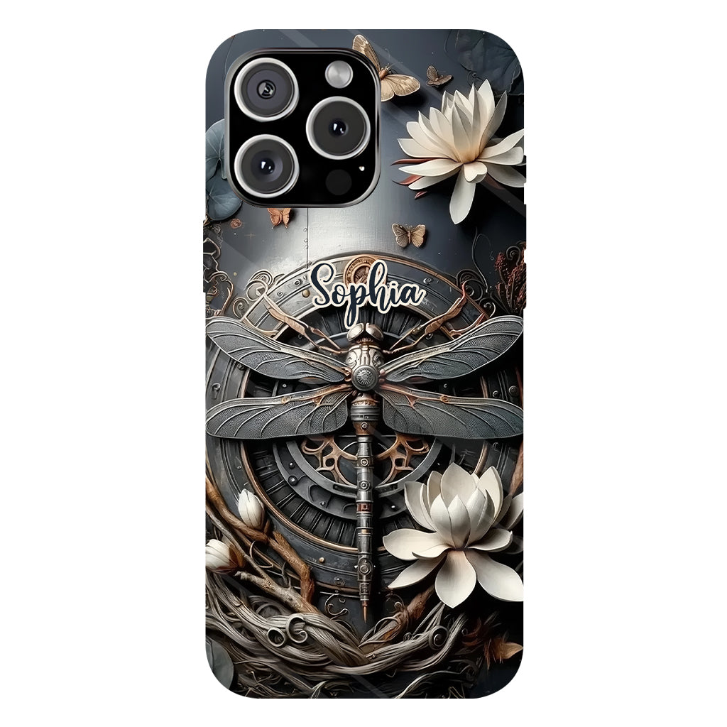 Black Dragonfly - Personalized Dragonfly Full Print Phone Case