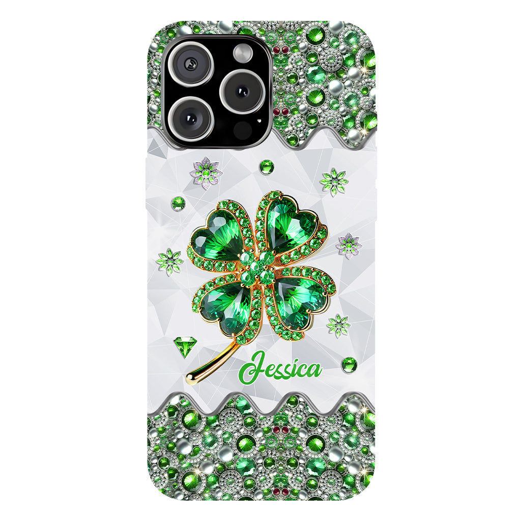 Lucky Four-Leaf Clover - Personalized Saint Patrick's Day Full Print Phone Case