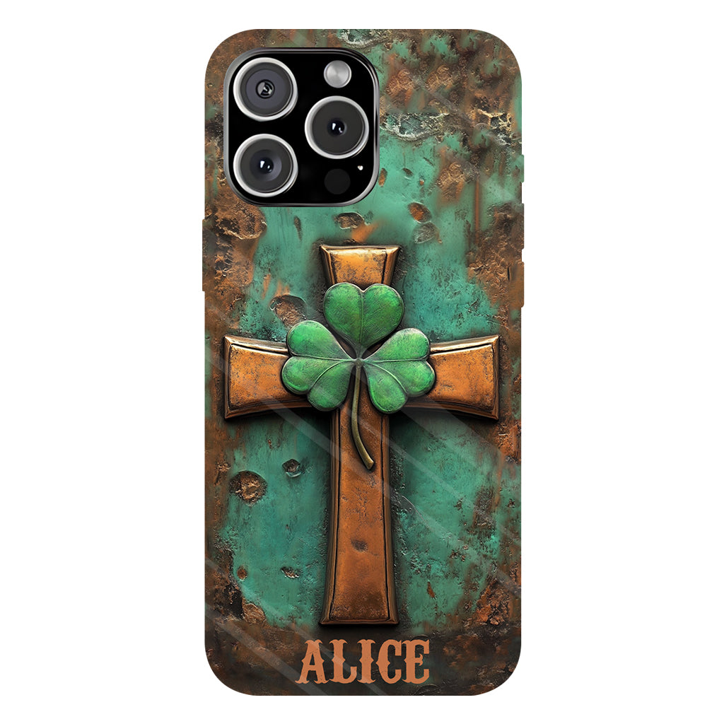 Vintage Irish Cross - Personalized Saint Patrick's Day Full Print Phone Case