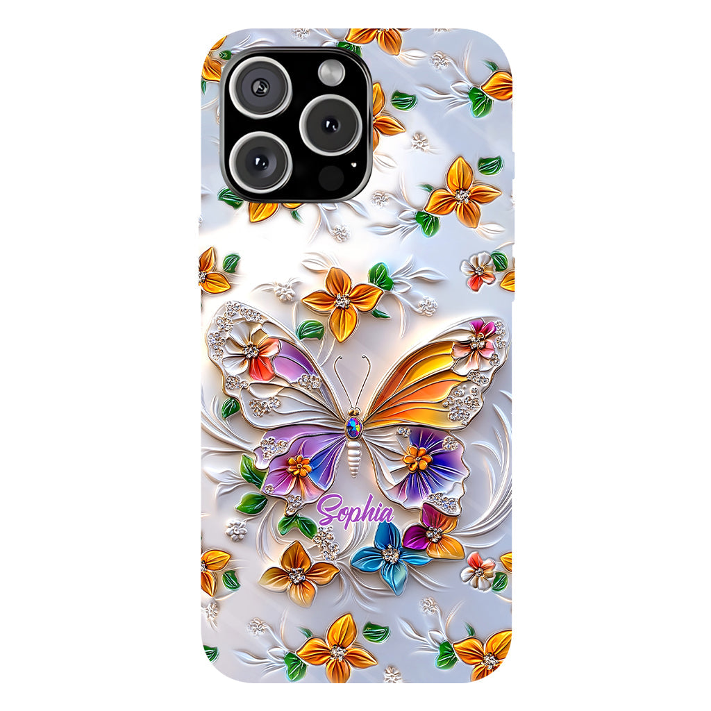 Stunning Butterfly Bee Dragonfly - Personalized Butterfly Full Print Phone Case