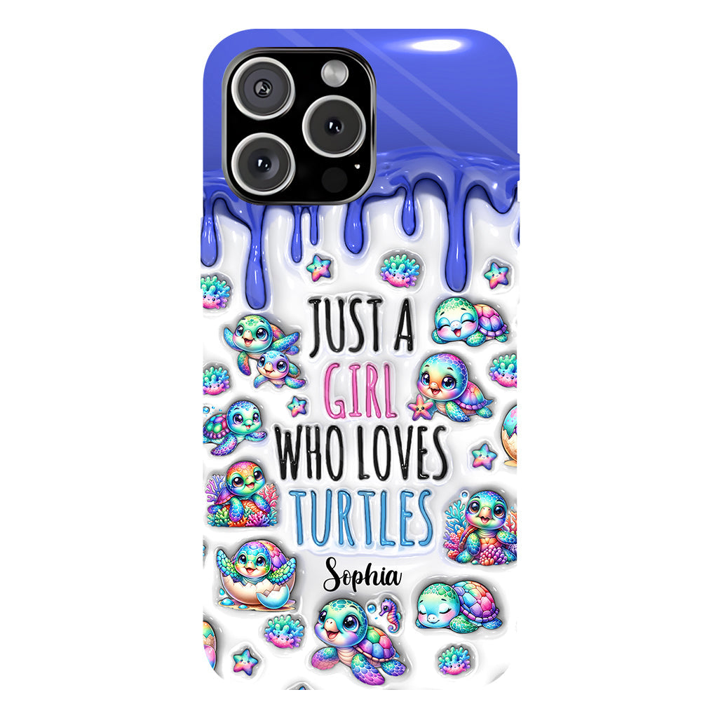 Just A Girl Who Loves Turtles - Personalized Turtle Full Print Phone Case
