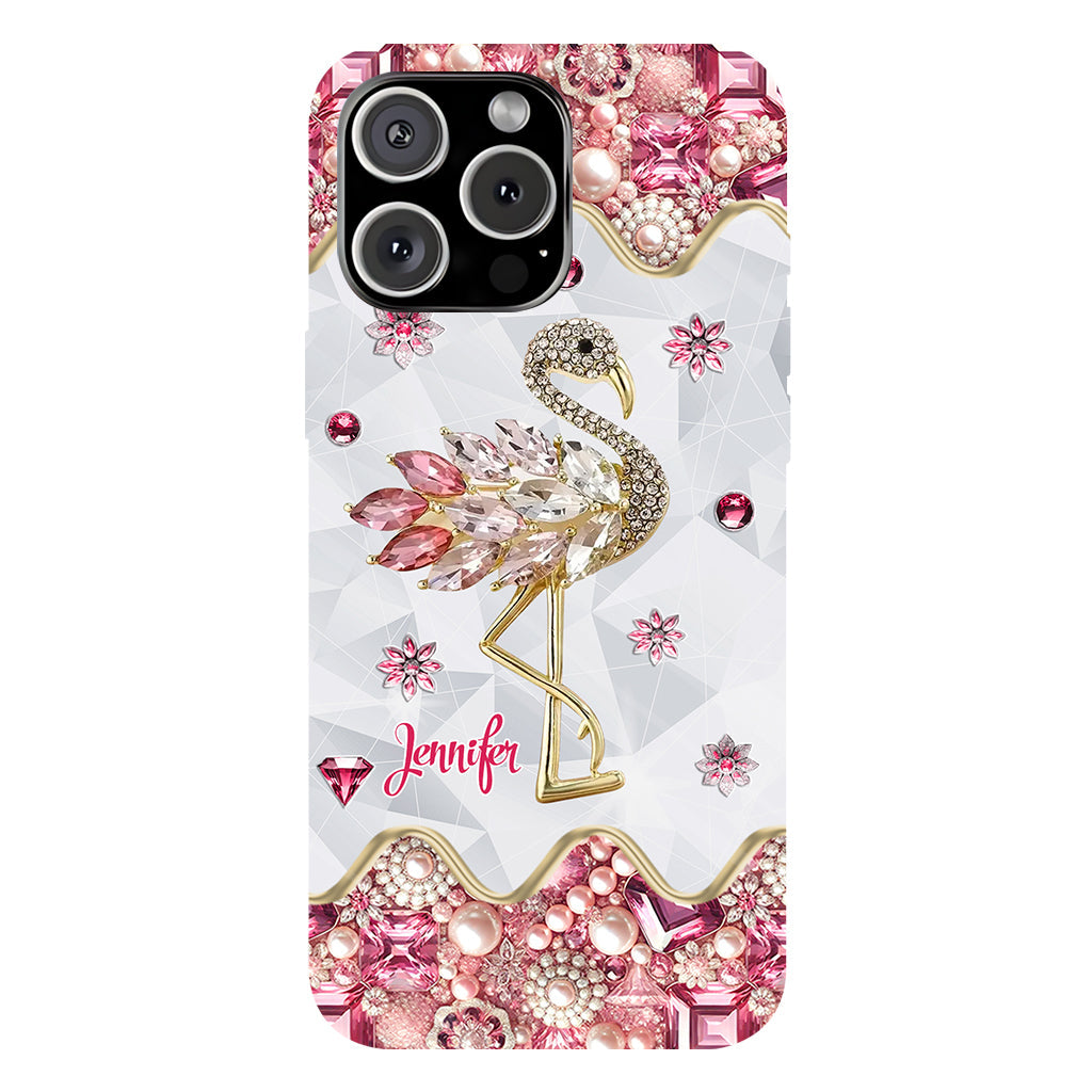 Just A Girl Who Loves Flamingos - Personalized Flamingo Full Print Phone Case