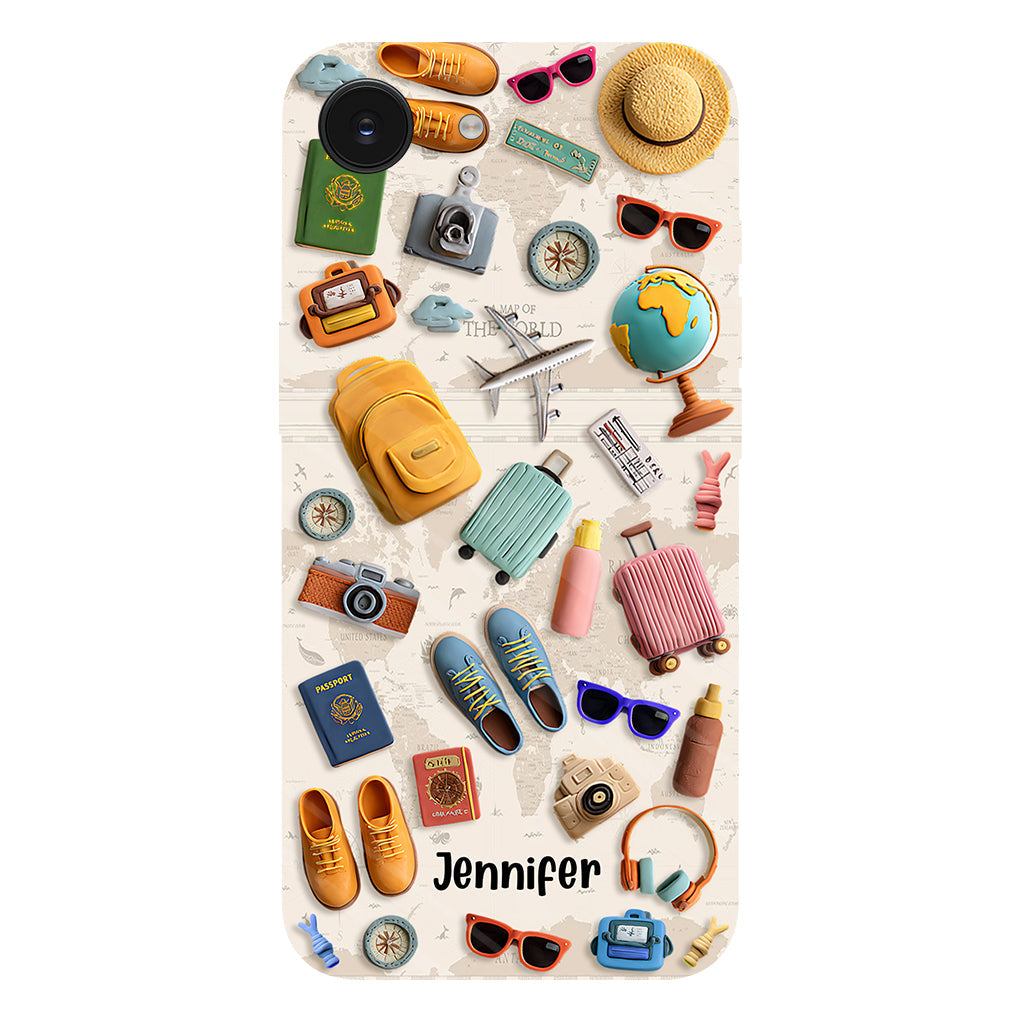 Just A Girl Who Loves Traveling - Personalized Travelling Full Print Phone Case