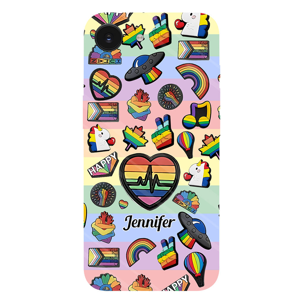Pride Rainbow - Personalized LGBT Support Full Print Phone Case & Phone Grip