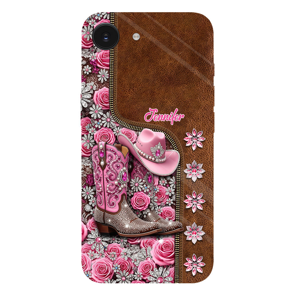 Beautiful Cowgirl Boots - Personalized Cowgirl Full Print Phone Case