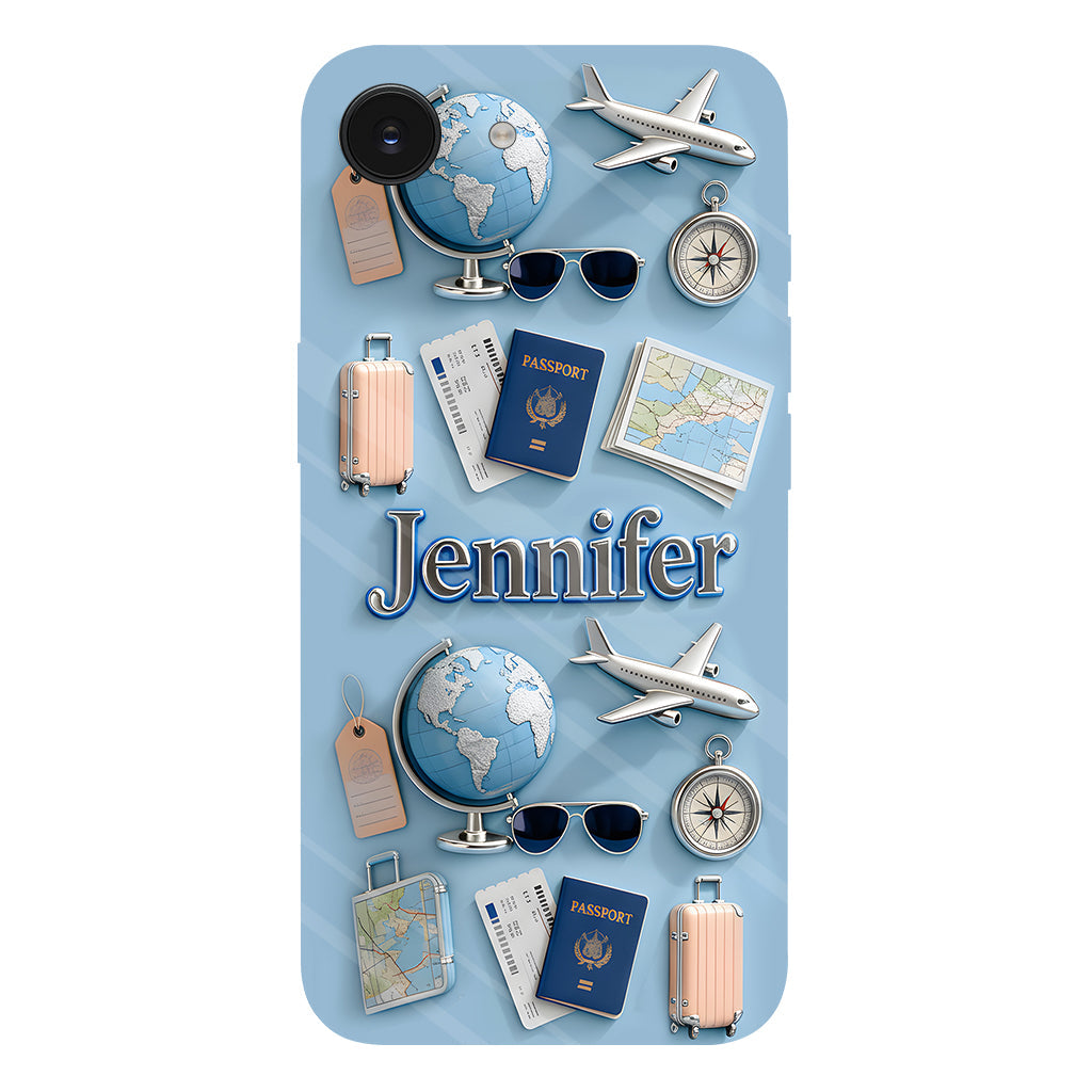 Just A Girl Who Loves Travelings - Personalized Travelling Full Print Phone Case