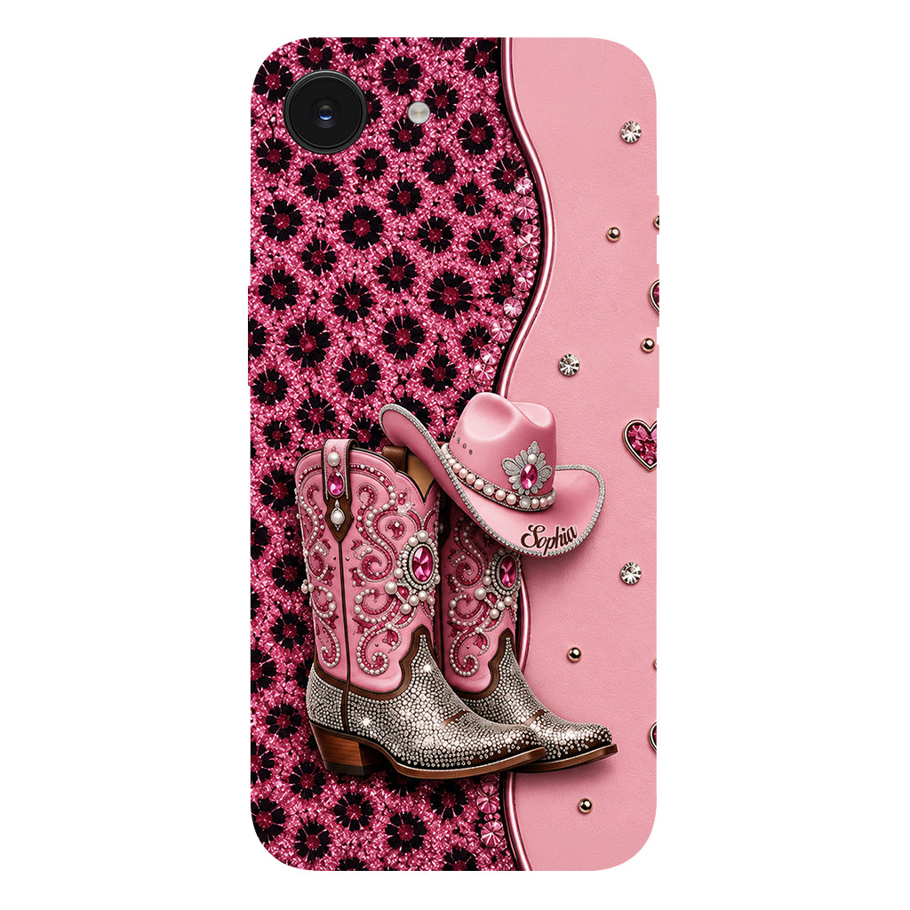 Cowgirl Boots - Personalized Cowgirl Full Print Phone Case
