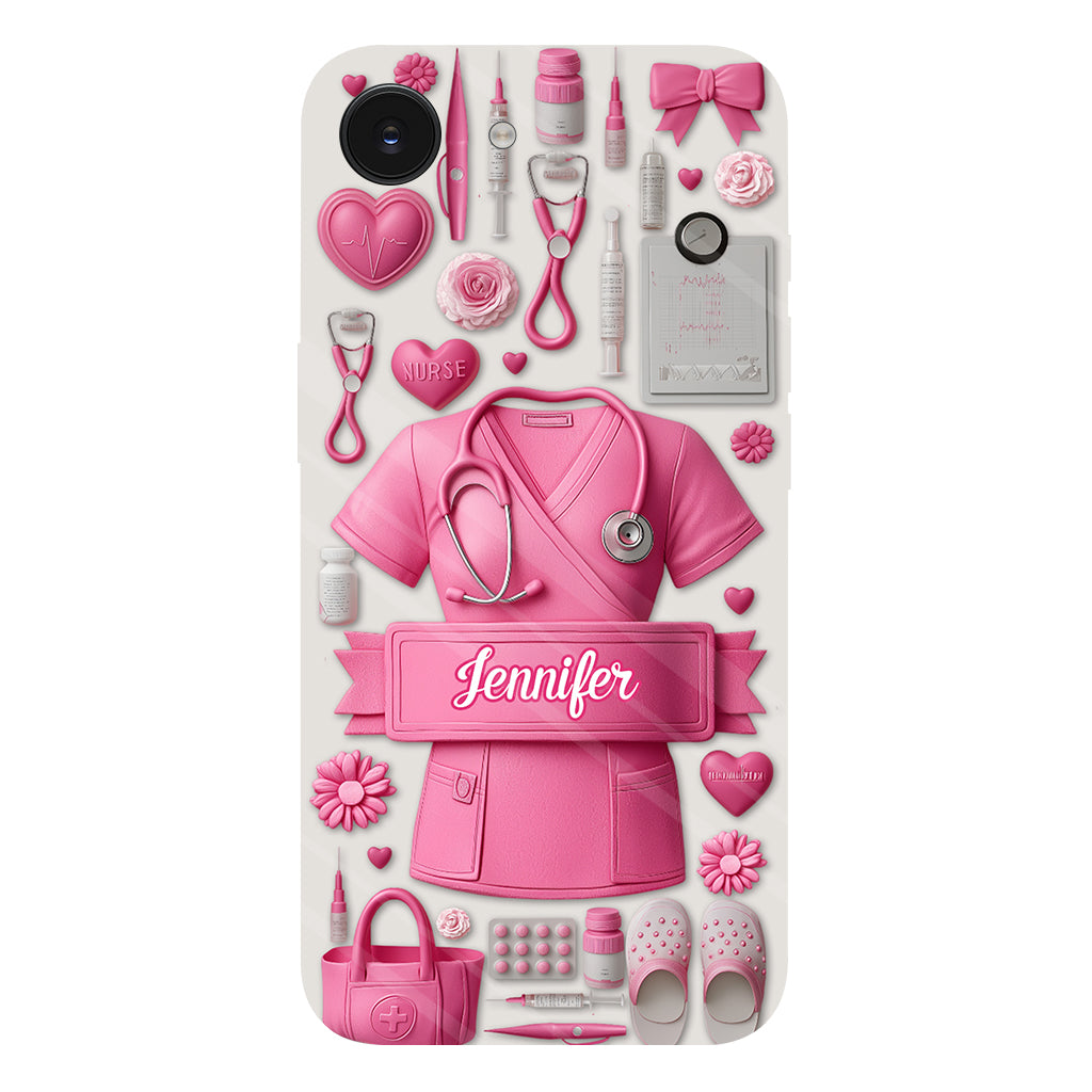 Nursing Is A Work Of Heart - Personalized Nurse Full Print Phone Case