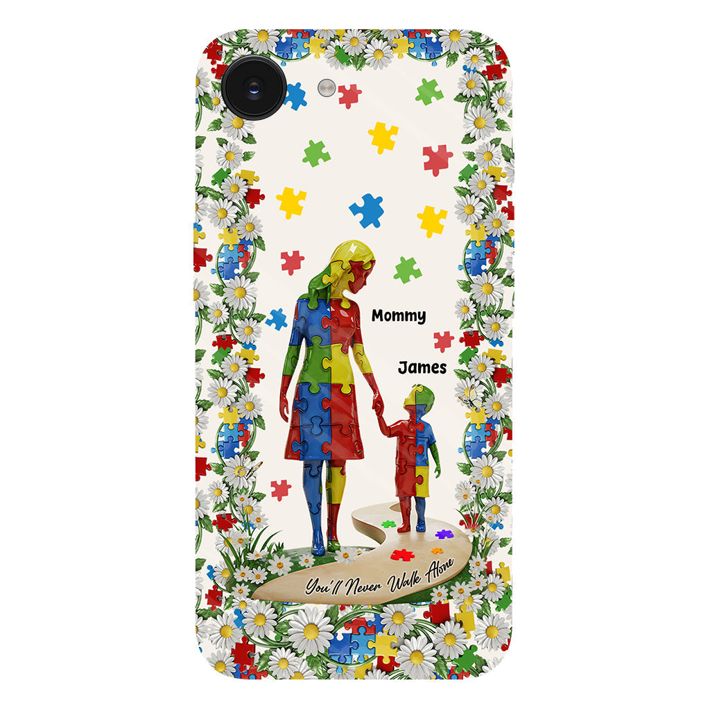 You'll Never Walk Alone - Personalized Autism Awareness Full Print Phone Case
