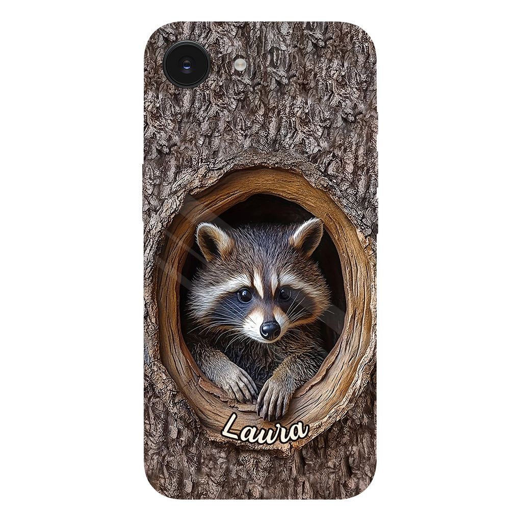 Adorable Raccoon - Personalized Raccoon Full Print Phone Case
