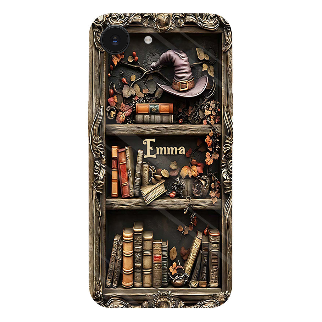 Hat And Books - Personalized Witch Full Print Phone Case