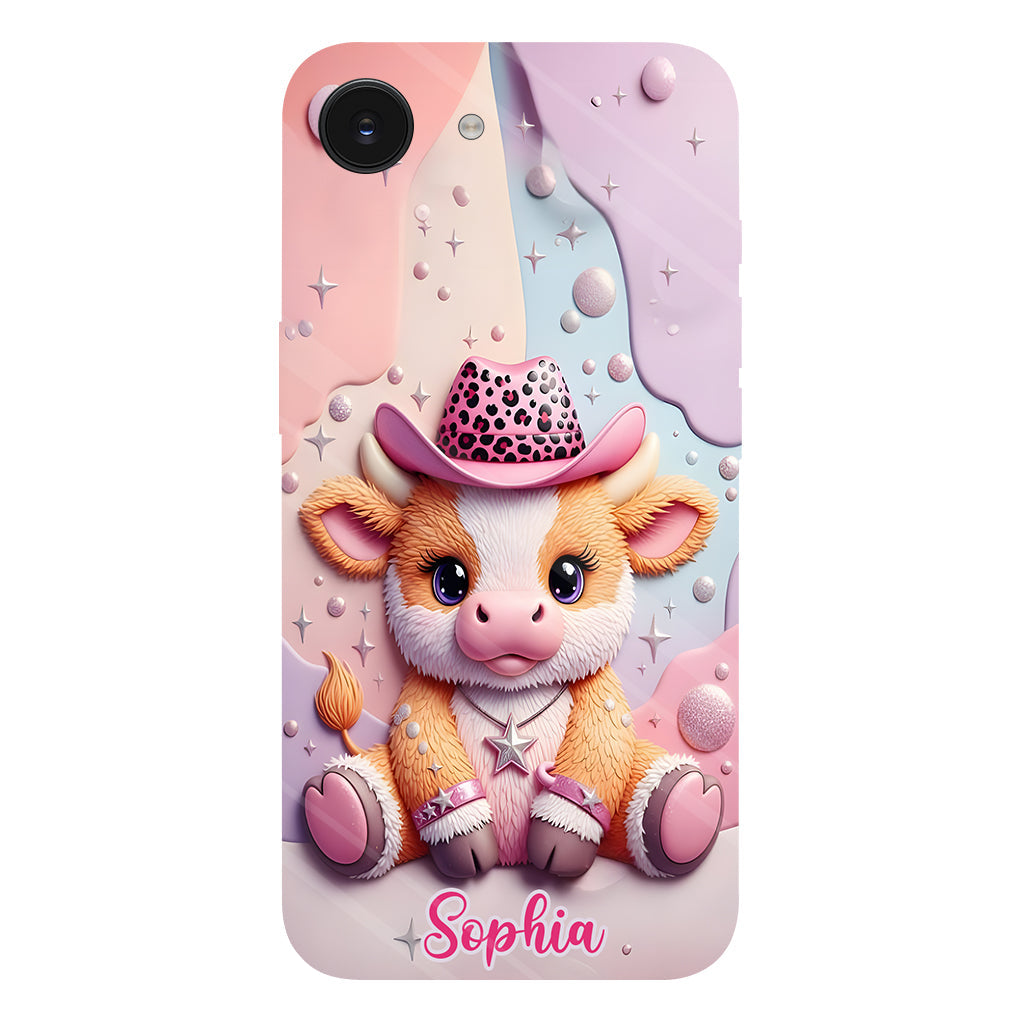 Adorable Highland Cow - Personalized Highland Cow Full Print Phone Case