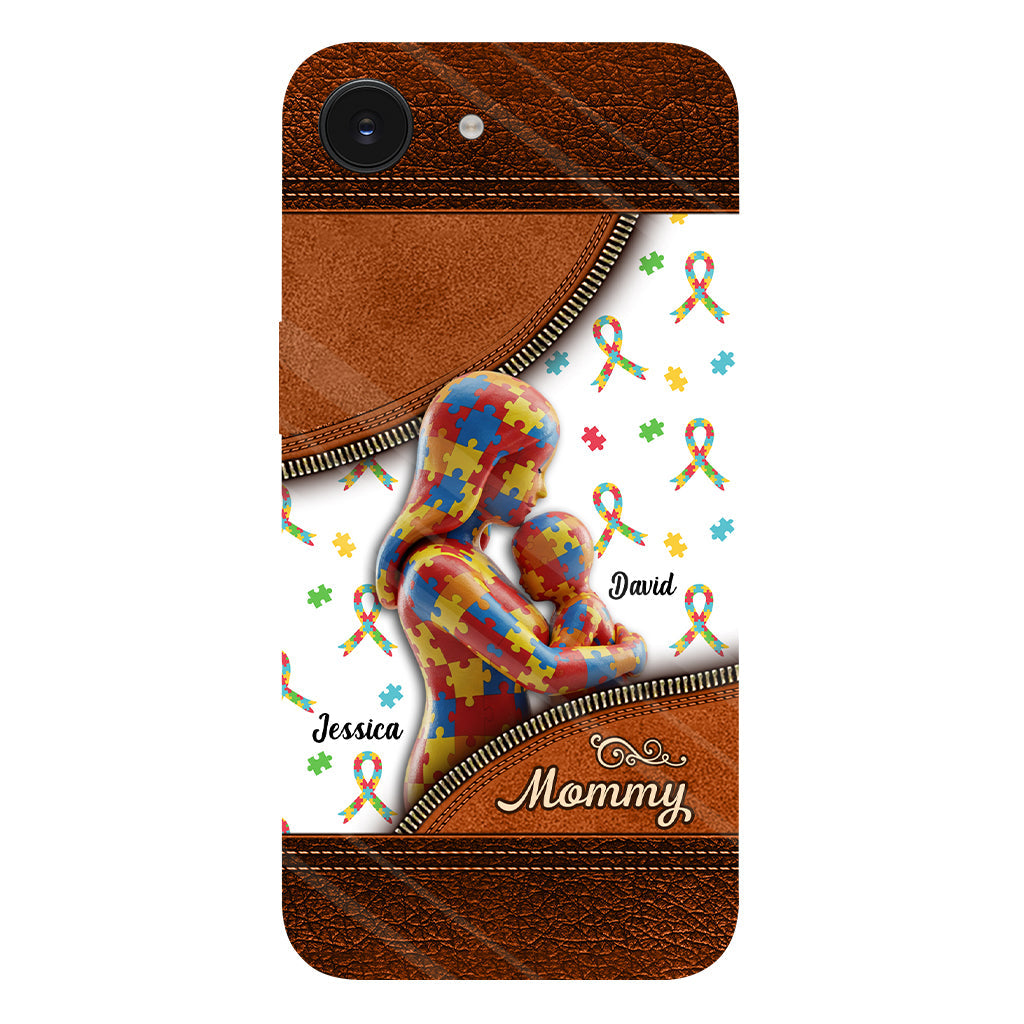 The Love Of A Mother - Personalized Autism Awareness Full Print Phone Case