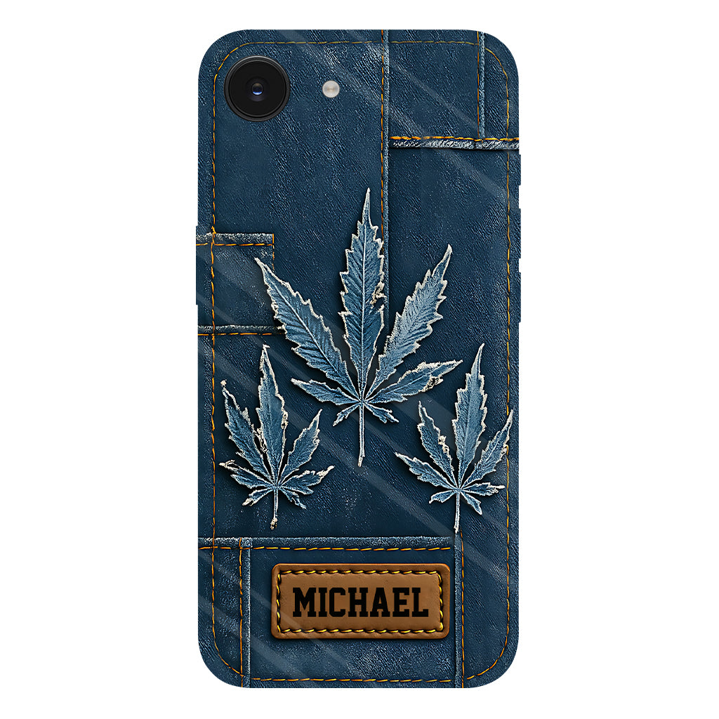 Distressed Denim Marijuanas - Personalized Weed Full Print Phone Case