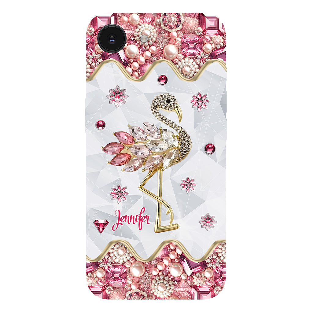Just A Girl Who Loves Flamingos - Personalized Flamingo Full Print Phone Case