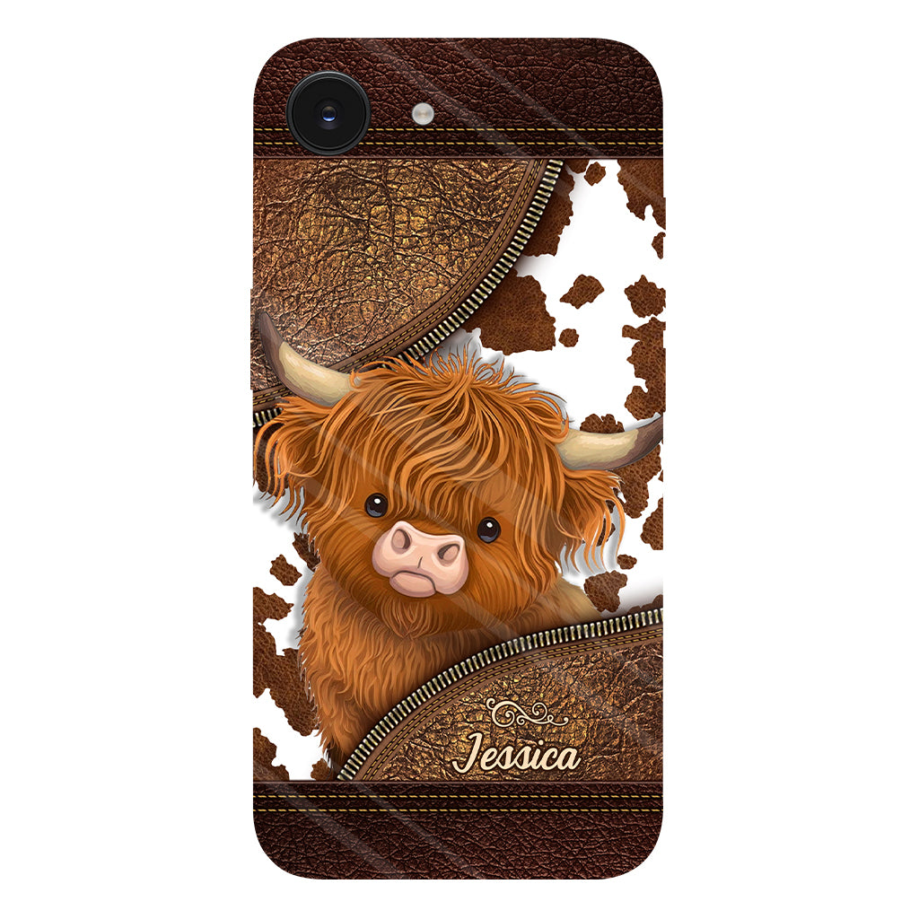 Just A Girl Who Loves Highland Cow - Personalized Full Print Phone Case