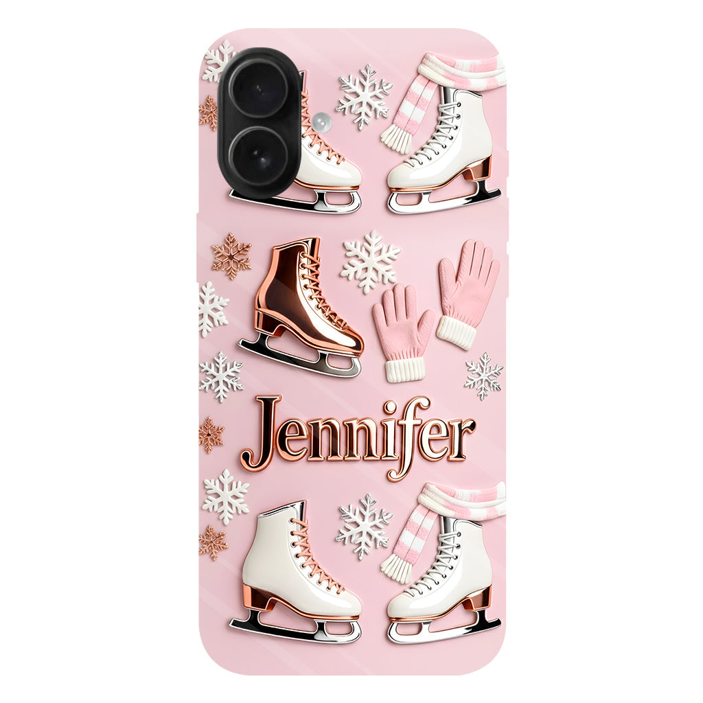 Ice Skating Makes Me Happy - Personalized Ice Skating Full Print Phone Case