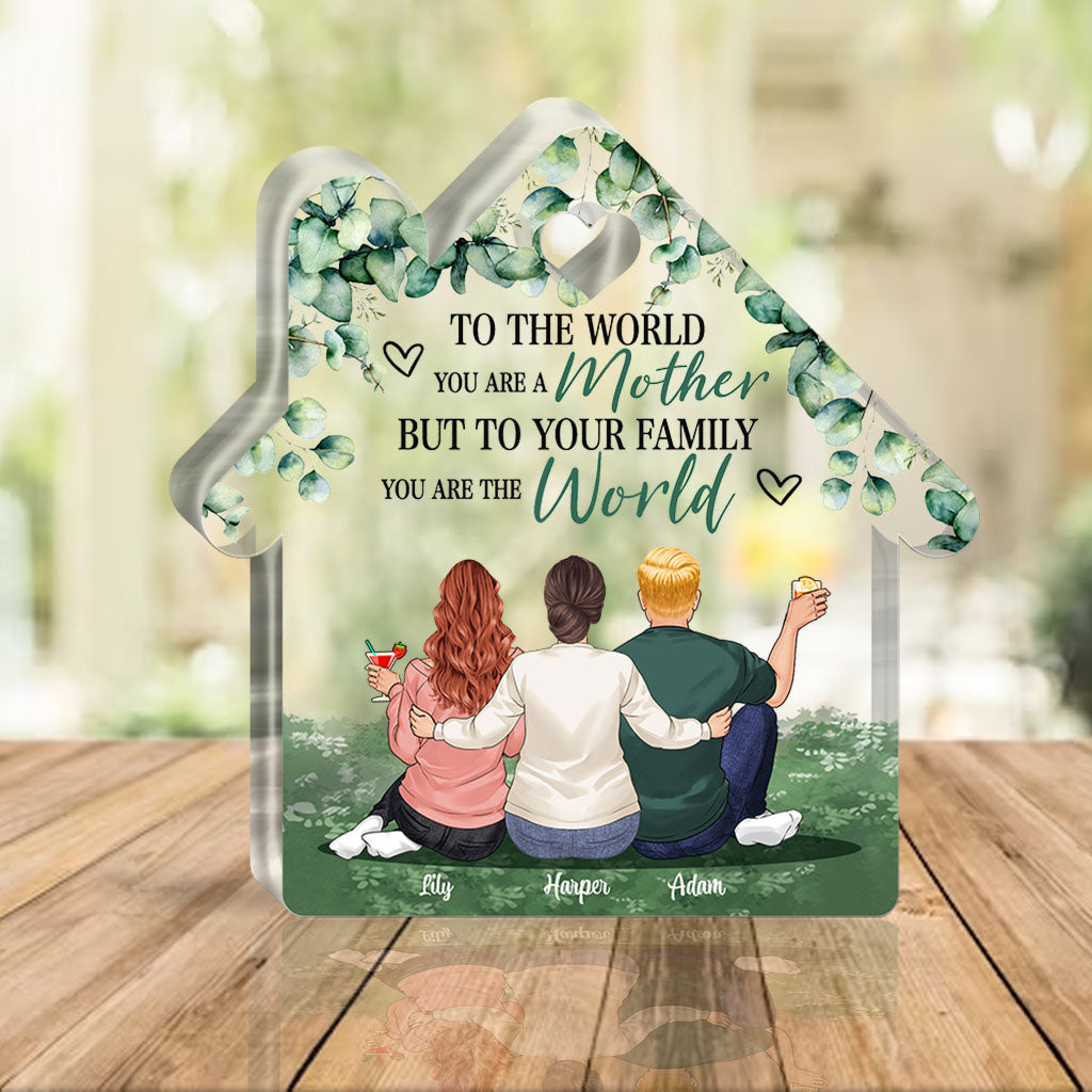 Home Is Where Mom Is - Personalized Mother's Day Mother Custom Shaped Acrylic Plaque