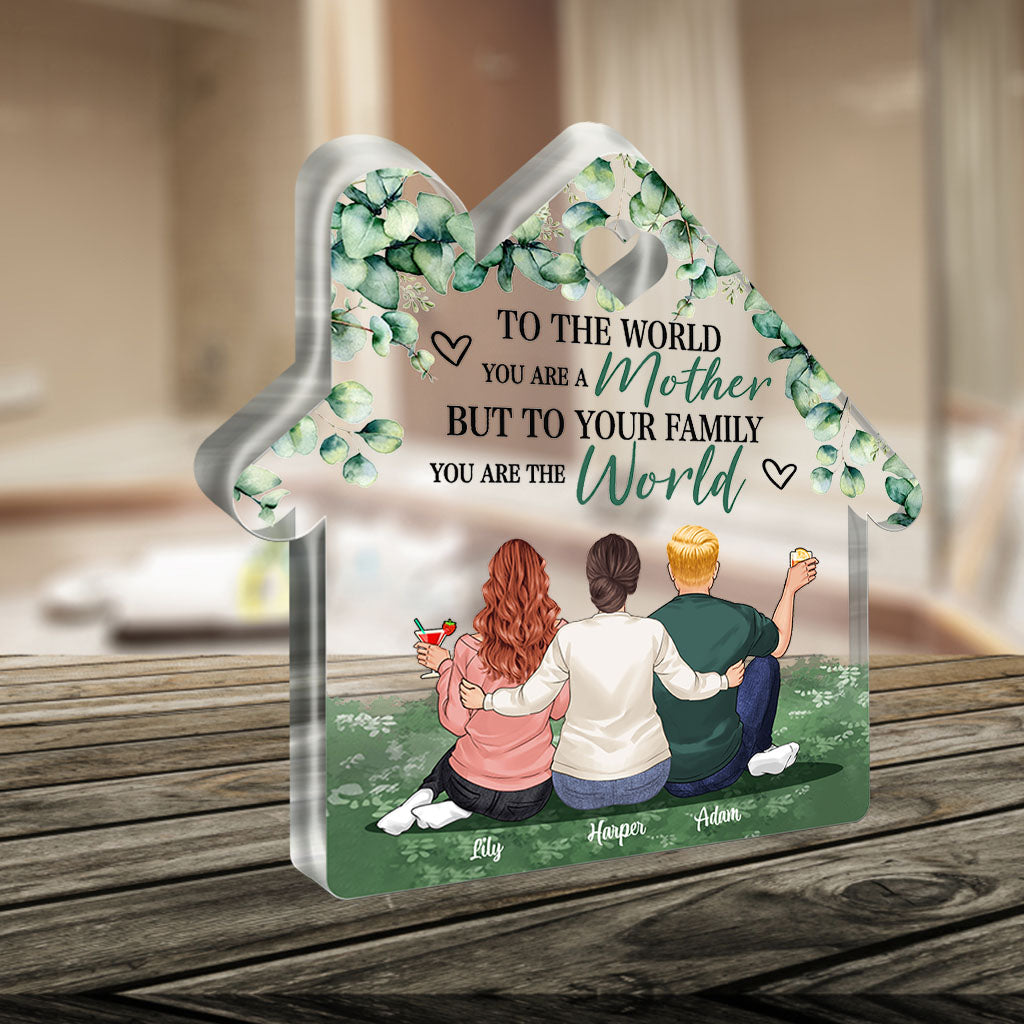 Home Is Where Mom Is - Personalized Mother's Day Mother Custom Shaped Acrylic Plaque