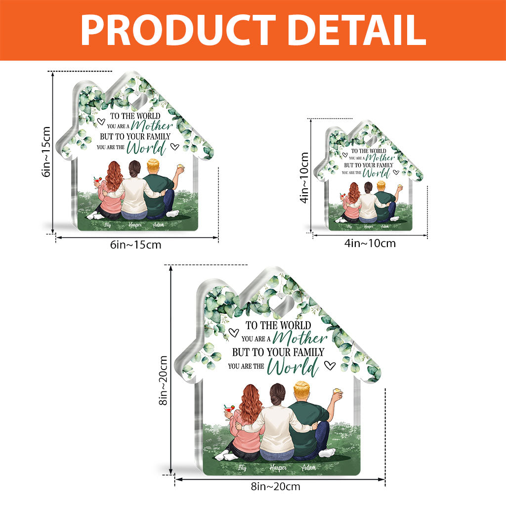 Home Is Where Mom Is - Personalized Mother's Day Mother Custom Shaped Acrylic Plaque