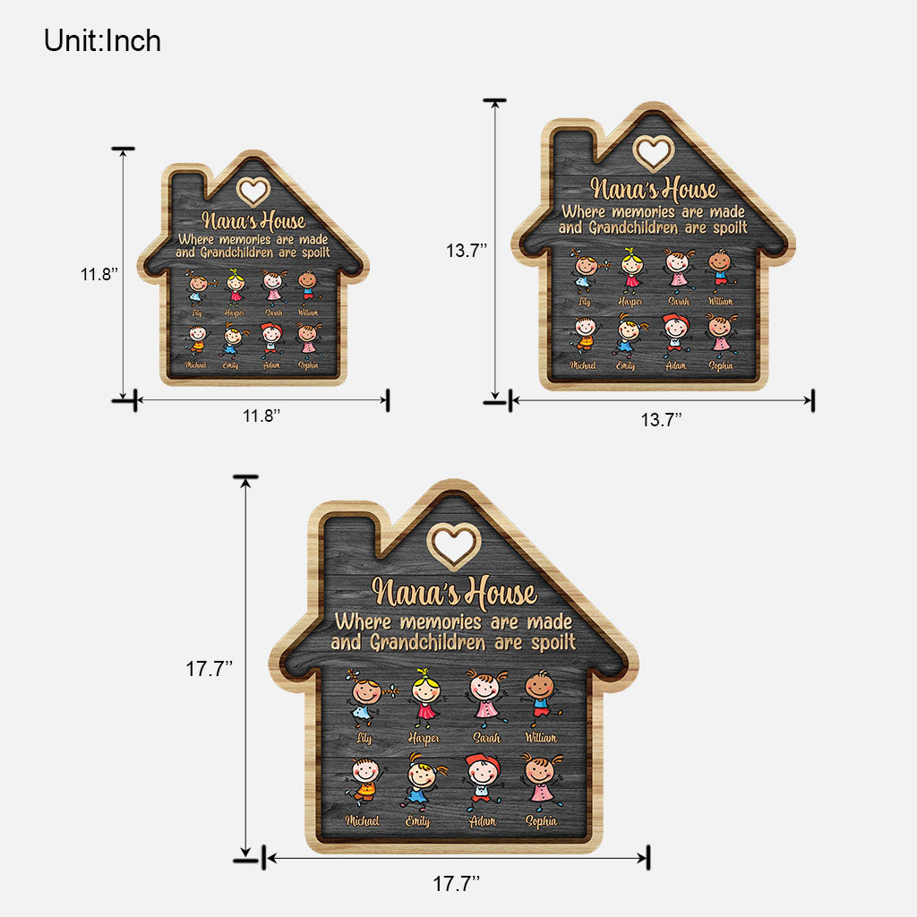 Grandma's House - Personalized Mother's Day Grandma Wood Sign