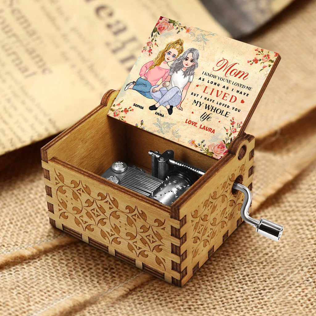 I've Love You My Whole Life - Personalized Mother's Day Mother Hand Crank Music Box