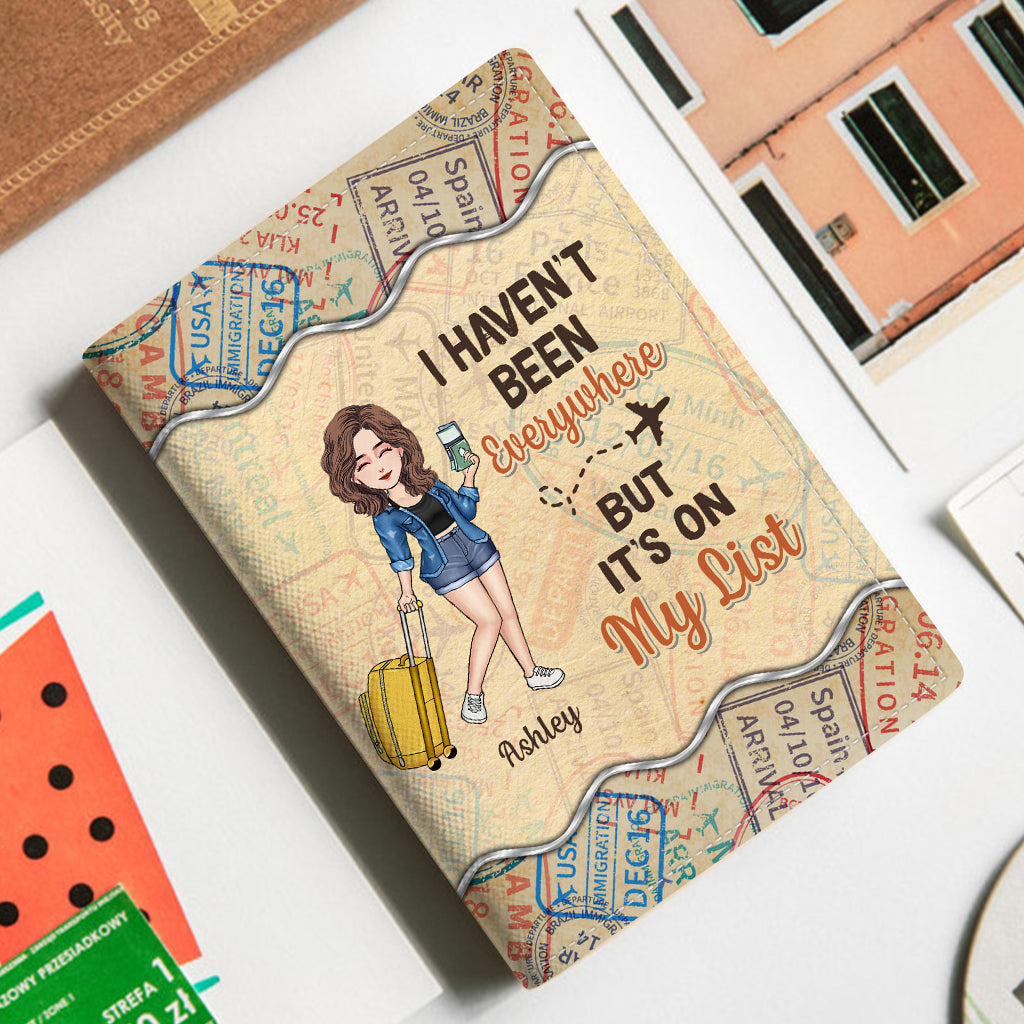 It's On My List - Travelling gift for her, mom, daughter, granddaugher, wife, girlfriend, friend - Personalized Passport Holder