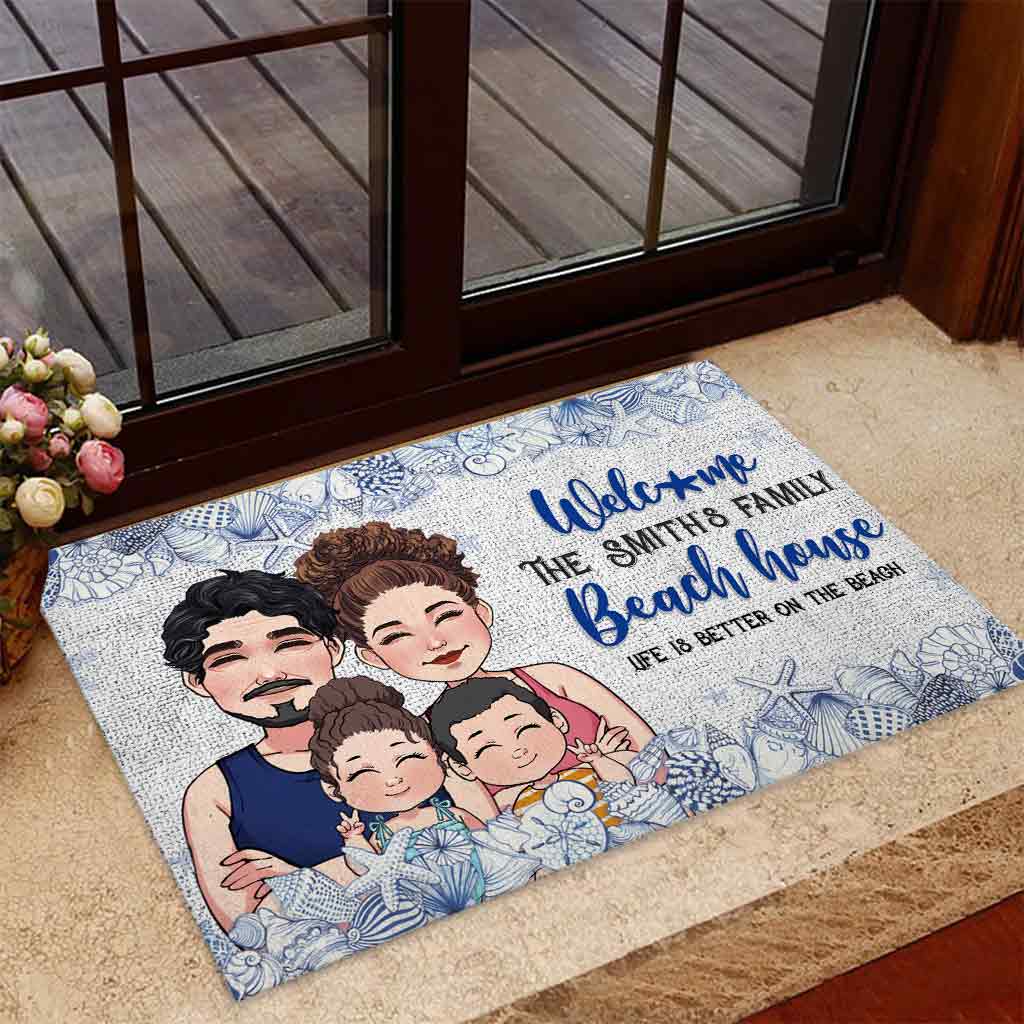 Welcome To The Beach House - Personalized Sea Lover Doormat