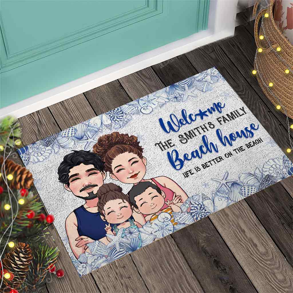 Welcome To The Beach House - Personalized Sea Lover Doormat