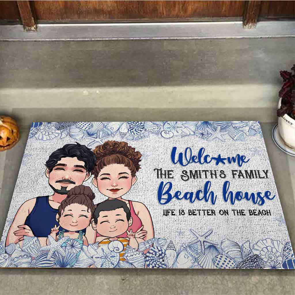 Welcome To The Beach House - Personalized Sea Lover Doormat