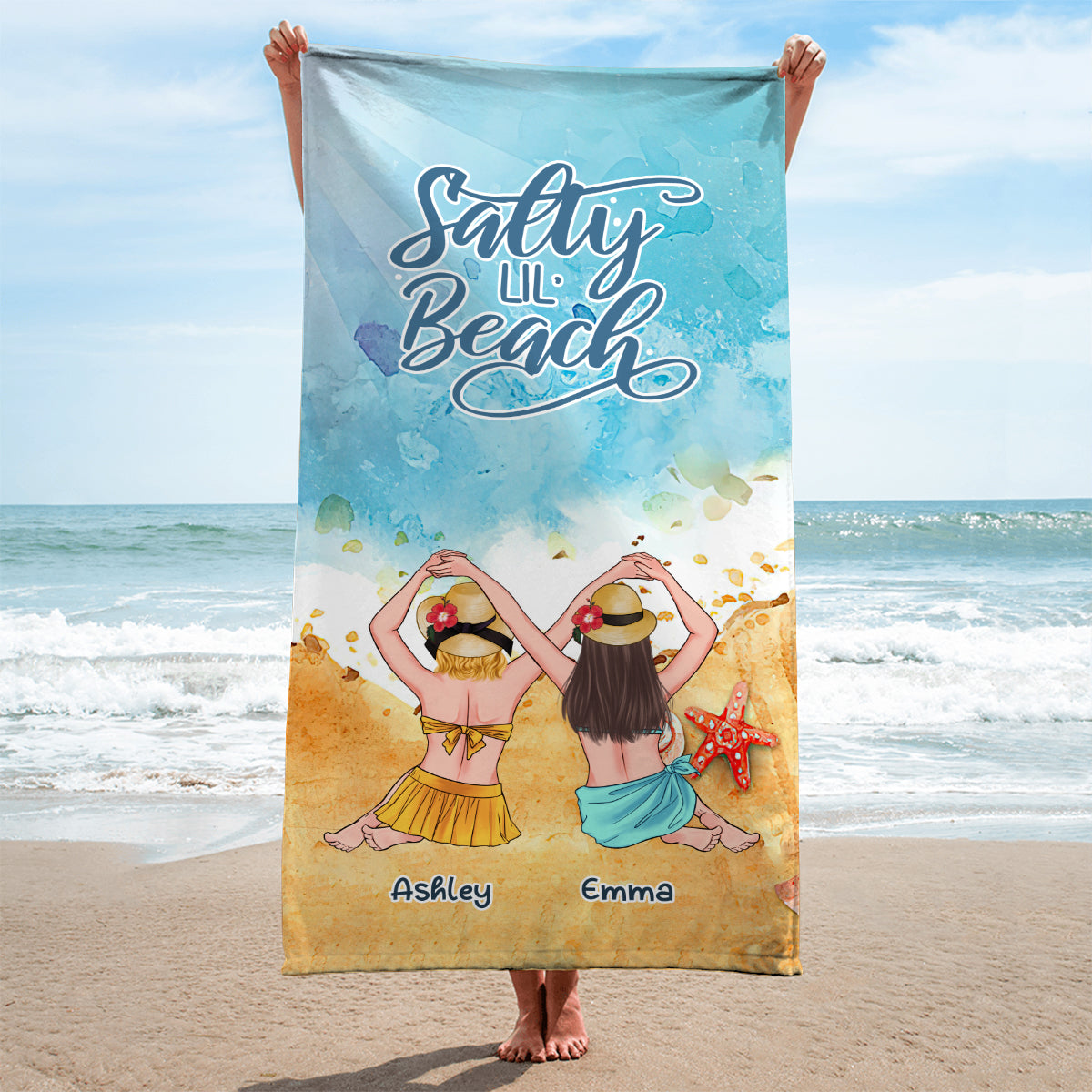 Salty Lil' Beach - Personalized Bestie Beach Towel