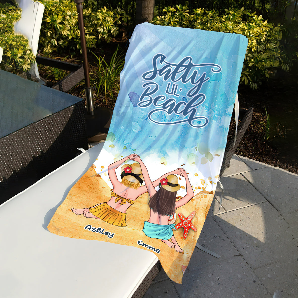 Salty Lil' Beach - Personalized Bestie Beach Towel